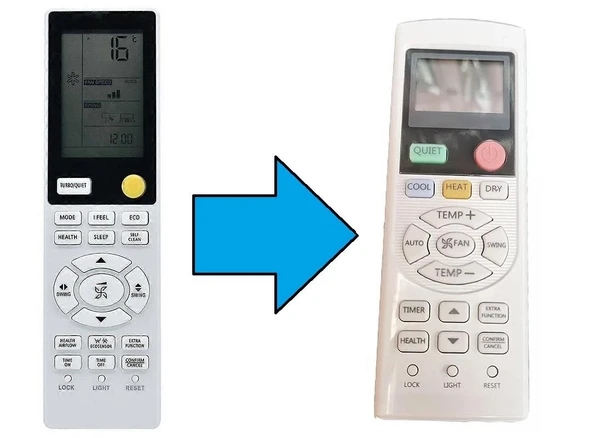 Fujiplus Miyu ile uyumlu İnverter Klima Kumandası-Resimde Sağdaki Gönderilir ürün görseli