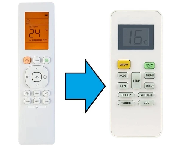 teka ile uyumlu İnverter Klima Kumandası-Resimde Sağdaki Gönderilir ürün görseli