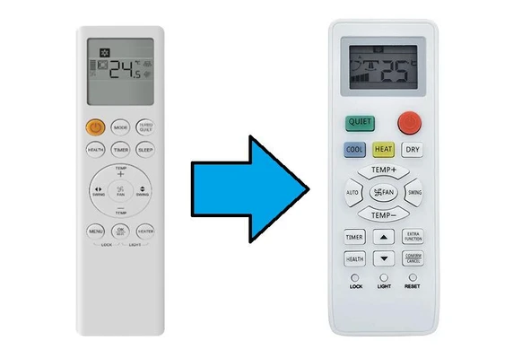 sigma ile uyumlu Klima Kumandası-Resimde Sağdaki Gönderilir ürün görseli