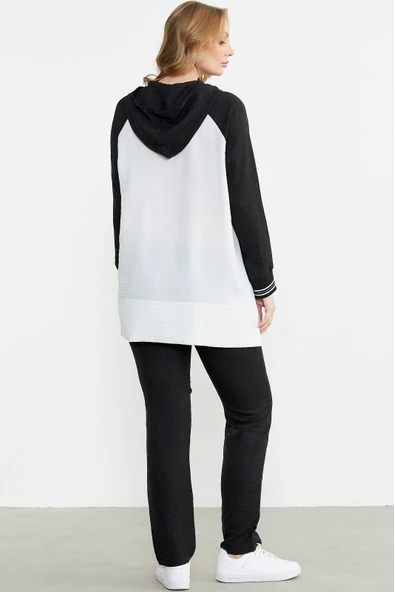 Sementa 76448 Keten Görünümlü Kapüşonlu Tunik Takım - 6