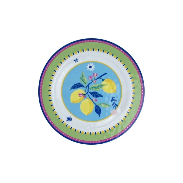 Baci Milano Mamma Mia 6lı Limon Desenli Yemek Tabağı 28cm ürün görseli