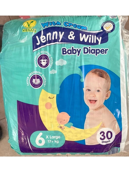 Jenny & Willy Bebek Bezi 6 Xl 30 Adet