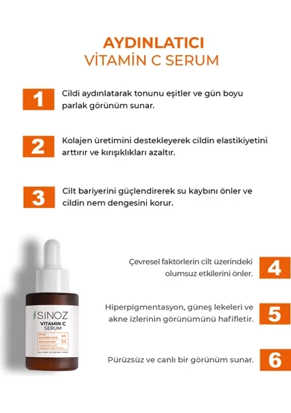 Sinoz Aydınlatıcı C Vitamini Serumu 30 ml - 2