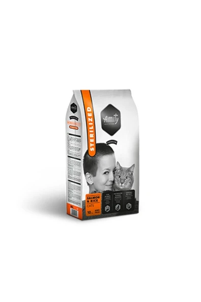 Amity Premium Kısırlaştırılmış Somonlu Kedi Maması 10 Kg