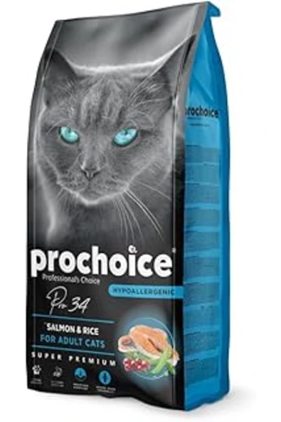 Ceet Markets Prochoice Pro 34, Yetişkin Kediler İçin, Hipoalerjenik, Somon Balıklı Ve Pirinçli Kuru Mama, 2 kg