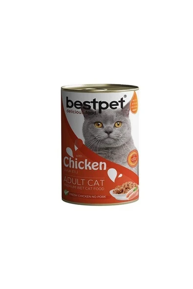 Bestpet Best Pet Tavuklu Jöleli Yetişkin Kedi Konservesi 400 Gr