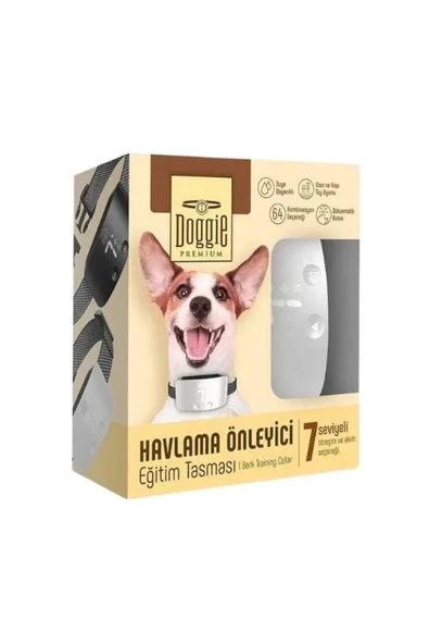 Doggie Premium Havlama Önleyici Köpek Eğitim Tasması Beyaz ürün görseli 1