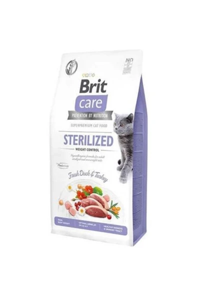 Brit Care Hypoallergenic Kilo Dengeleyici Ördekli Tahılsız Kısırlaştırılmış Kedi Maması 7 Kg
