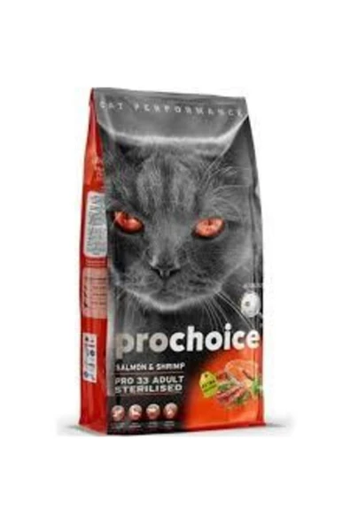 ProChoice Pro Choice 33 Adult Salmon - Shrimp Somonlu Ve Karidesli Kısırlaştırılmış Kedi Maması 15kg - 1