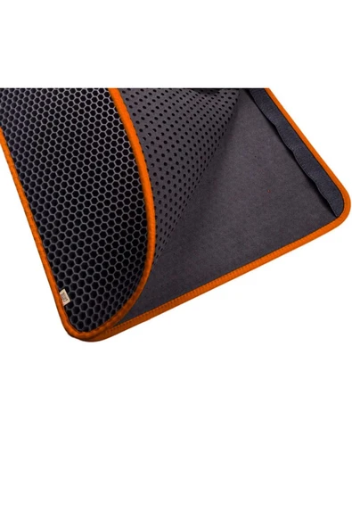 cattie Altıgen Kum Toplayıcı Fonksiyonel Kedi Paspası Turuncu 50*75 cm - 4