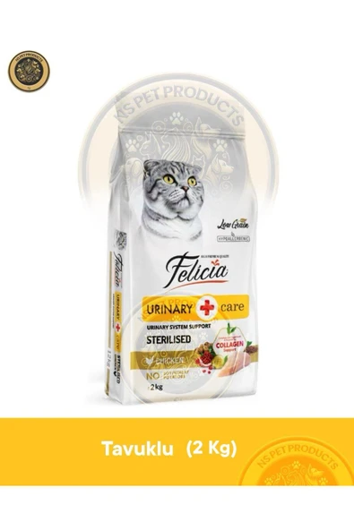 Felicia Urinary Care Adult Chicken Sterilised-Collagen 2kg (Az Tahıllı & Hipoalerjenik Tavuk Etli St