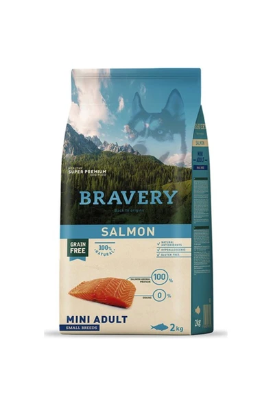 Braven Bravery Tahılsız Somonlu Küçük Irk Yetişkin Köpek Maması 2kg ürün görseli 1