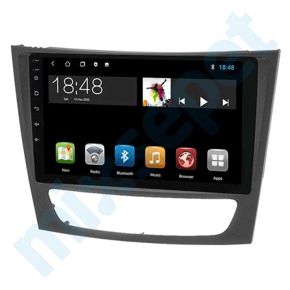 Maygo MYG-464 Serisi Mercedes Benz E Class CLS Class 2002-2009 Model Uyumlu 4GB Ram 64GB Hafıza Qled 4+64 Carplay Android Auto Destekli Multimedya Navigasyonlu Teyp ürün görseli