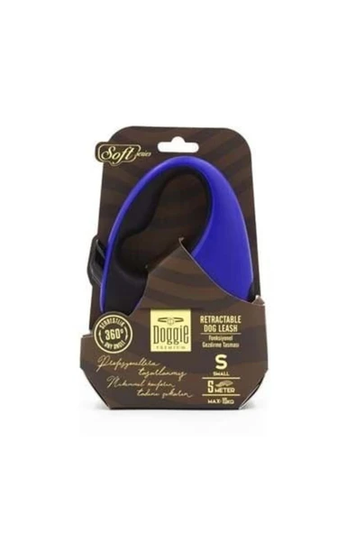 Doggie Soft Otomatik Köpek Uzatma Tasması Small Royal Mavi 15 Kg 5 Mt - 2