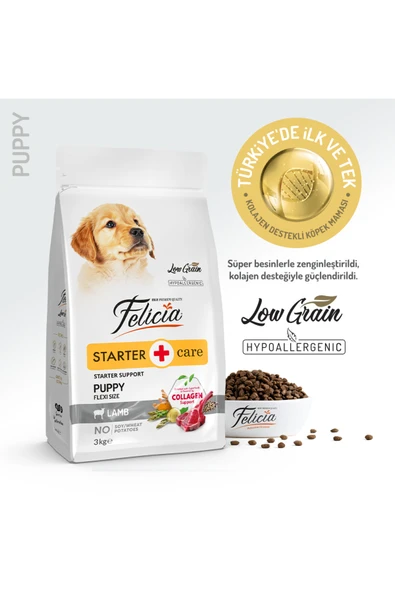 Felicia 3 Kg Kolajenli Kuzulu Az Tahıllı Flexi Size Yavru Köpek Maması