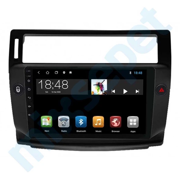 Maygo MYG-8128 Serisi Citroen C4 Siyah Çerçeve 2004-2010 Model Uyumlu 8GB Ram 128GB Hafıza Qled 8+128 Carplay Android Auto Destekli Multimedya Navigasyonlu Teyp ürün görseli