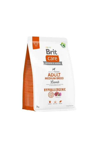 Brit Care Hypo-Allergenic Kuzu Etli Orta Irk Yetişkin Köpek Mamasi 3 Kg