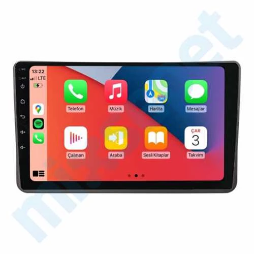 Fiat Panda 2004-2011 6 GB Ram 64 GB Hafıza Qled 9 İnç Android Auto ve CarPlay Multimedya Sistemi ürün görseli