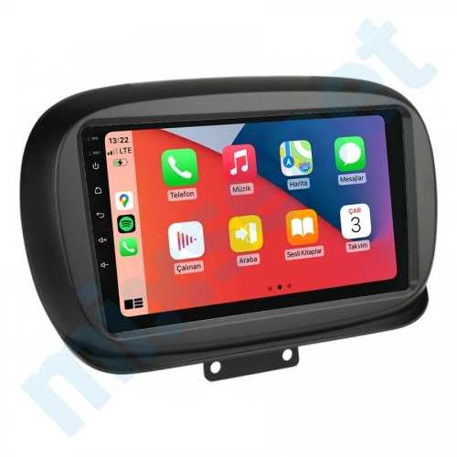 Fiat 500X 2014-2022 4 GB Ram 64 GB Hafıza Qled 9 İnç Android Auto ve CarPlay Multimedya Sistemi ürün görseli