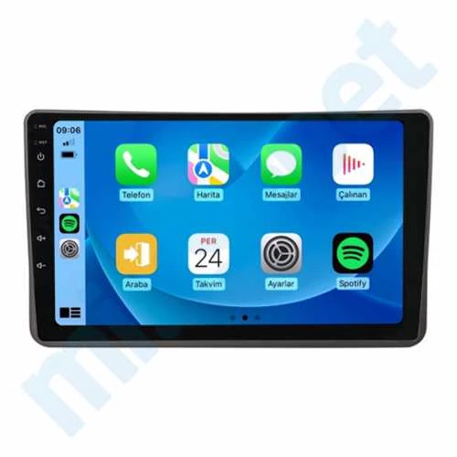 Fiat Panda 2004-2011 8 GB Ram 128 GB Hafıza Qled 9 İnç Android Auto ve CarPlay Multimedya Sistemi ürün görseli