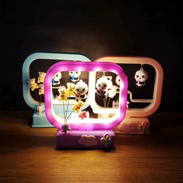 Müzikli Dekoratif Işıklı Sevimli Panda - 1