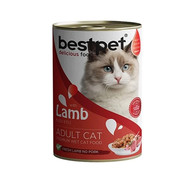 Bestpet Kuzulu Jöleli Yetişkin Konserve Kedi Maması 400 Gr ürün görseli