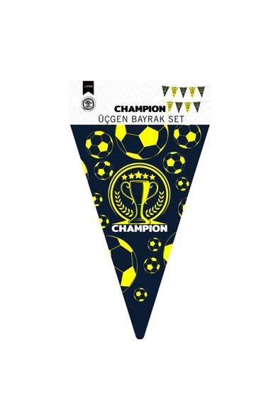 ALPJOY Üçgen Flama Süsleme Seti -Champion Sarı Lacivert- ürün görseli 1