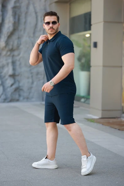 Erkek şort Tişört Alt üst Takım - Resim 2