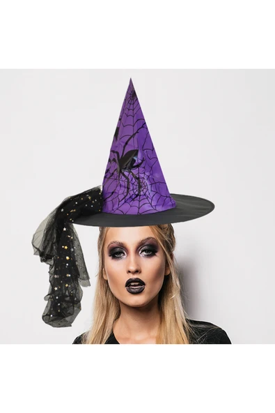 ALPJOY Halloween Aksesuar Cadı Şapkası