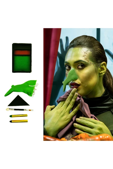 ALPJOY Halloween Aksesuar Cadı Makyaj Seti ürün görseli