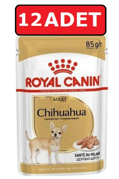 chihuahua konserve yaş köpek maması 12adet 85gr konserve pouch