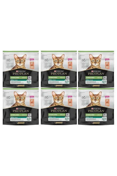 Proplan Sterilised Somon Kısır Kedi Maması 400 Gr 6 Adet ürün görseli 1