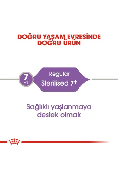 Sterilised Kısırlaştırılmış 7 Yaş Ve Üzeri Kediler Için Kuru Kedi Maması 3.5kg - 6