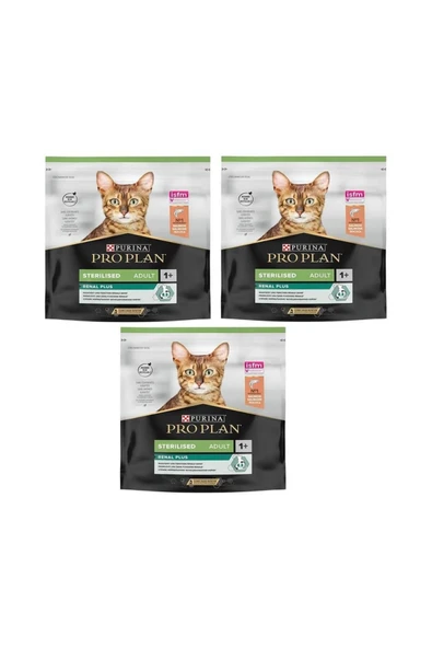 Proplan Sterilised Somon Kısır Kedi Maması 400 Gr*3 Adet ürün görseli 1