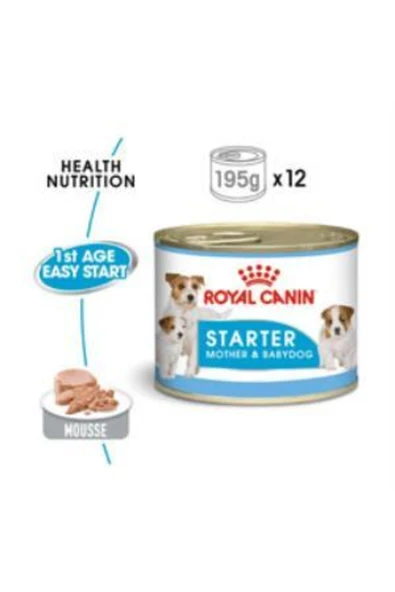 Starter Mousse Mother&baby Dog Konserve Yavru Köpek Maması 4 Adetx195 G - 4
