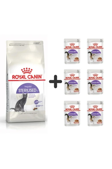 Sterilised Kısırlaştırılmış Kedi Maması 2 Kg + 6 Adet Yaş Mama