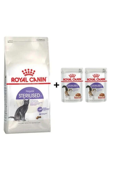 Sterilised Kısırlaştırılmış Kedi Maması 2 Kg + 2 Adet Yaş Mama Hediye ürün görseli 1