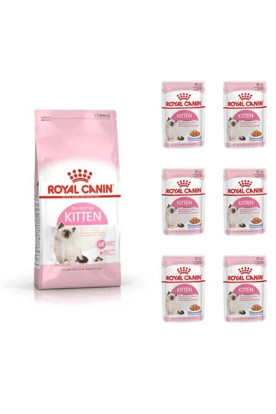 Kitten (yavru Kedi Maması) 4 Kg. + 6 Adet (kitten) Yaş Mama