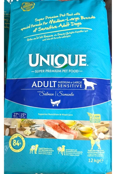 Medium&large Sensitive Somonlu Yetişkin Köpek Maması 12 Kg