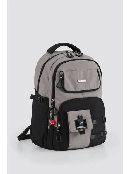 Ççs Dayanıklı ve Konforlu Siyah Gri Spor, Okul Sırt Çantası (51929) - 2