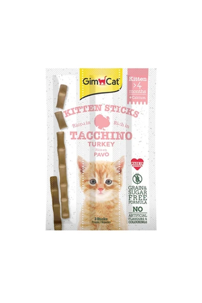 Sticks Kitten Hindili Yavru Kedi Ödül Çubukları 3x3 gr