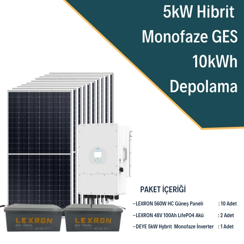 5kW MONOFAZE HİBRİT SİSTEM 2 - 8