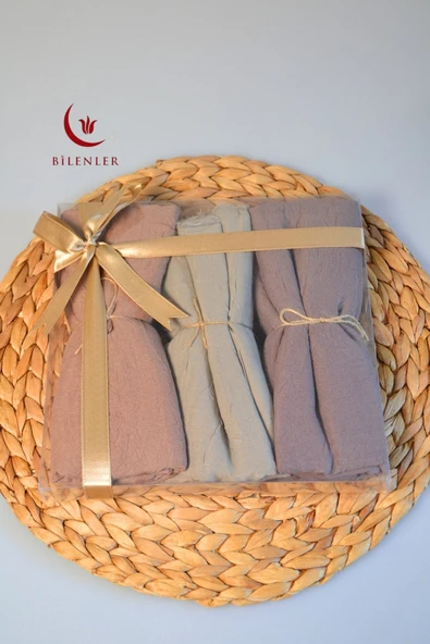 Bambu Kraş Şal – 75x210 cm | Nefes Alabilir, Terletmez, Tok Duruşlu Mevsimlik Kumaş (3'lü Kutu) - 1