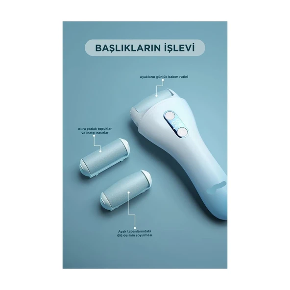 LED Ekran Göstergeli Turbo Modlu Su Geçirmez Ayak Bakım Törpüsü - 3