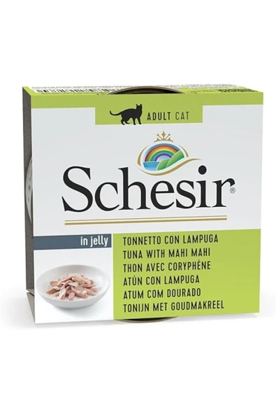 Schesir Jelly Ton Balığı Ve Mahi Mahi Balığı Jöle Içinde Yetişkin Kedi Konservesi 85g - Resim 4
