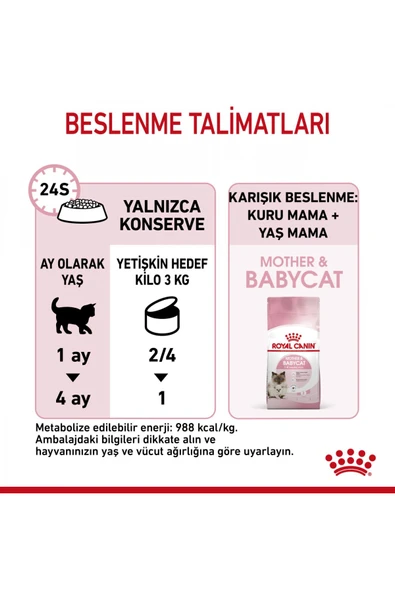 Mother&babycat Gebe/laktasyondaki Anne Ve Yavru Kedi Için Kedi Konservesi 195g - 7