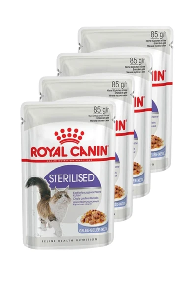 Pouch Jelly Sterilised Kısırlaştırılmış Yaş Kedi Maması 85 Gr X 4 Adet ürün görseli 1