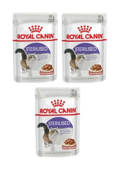 Sterilised Gravy Soslu Kısır Kedi Yaş 85 gr (3 Adet)
