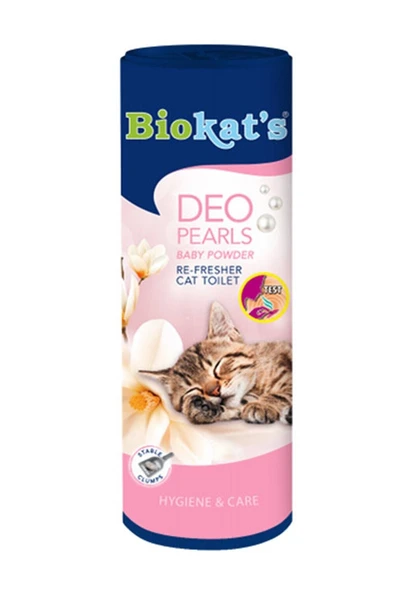 Biokats Deo Pearls Kedi Kumu Parfümü Bebek Pudrası Kokulu 700 gr