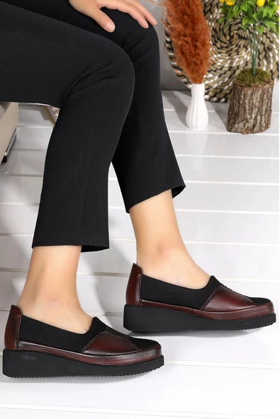Celira Bordo Günlük Rahat Taban Anne Ayakkabı HS00320 - 2